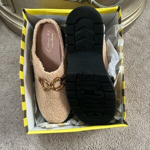 Circus by Sam Edelman Beige Loafers with Gold Accent